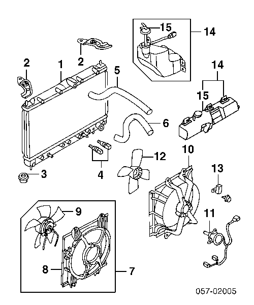 MB605455 Mitsubishi radiador de esfriamento de motor