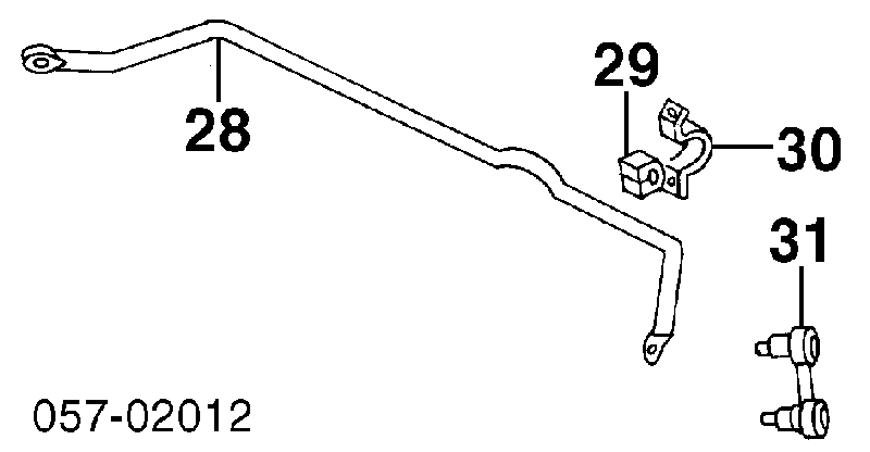Montante de estabilizador traseiro para Mitsubishi Eclipse (D22A, D27A)
