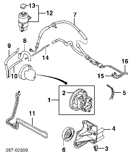 Насос ГУР MN101149 Mitsubishi