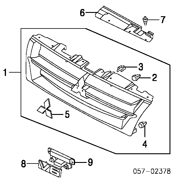 MR387981 Mitsubishi grelha do radiador
