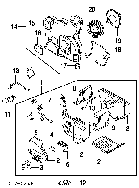 Радиатор печки (отопителя) задний на Mitsubishi Pajero III 