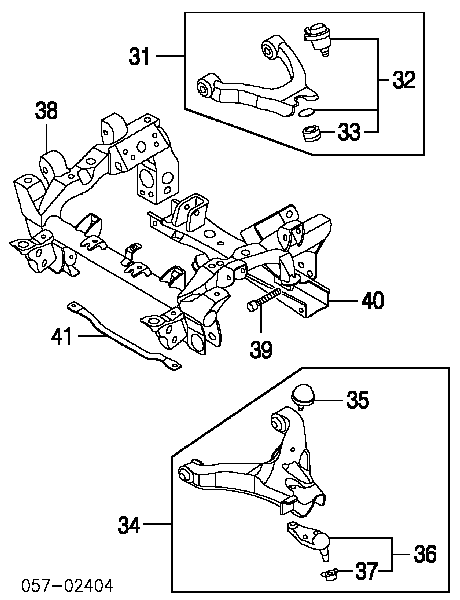 Viga de suspensão dianteira (plataforma veicular) para Mitsubishi Pajero 