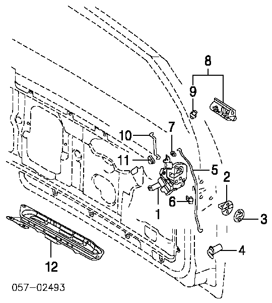 Петля третіх/п'ятих дверей MR436705 MITSUBISHI