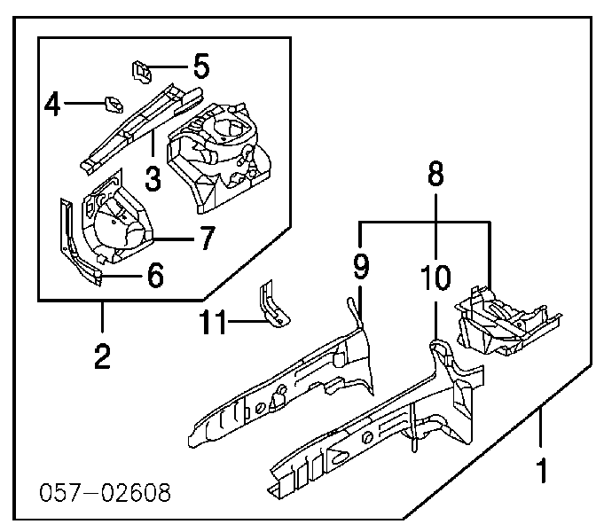 MR586687 Mitsubishi Четверть передняя левая