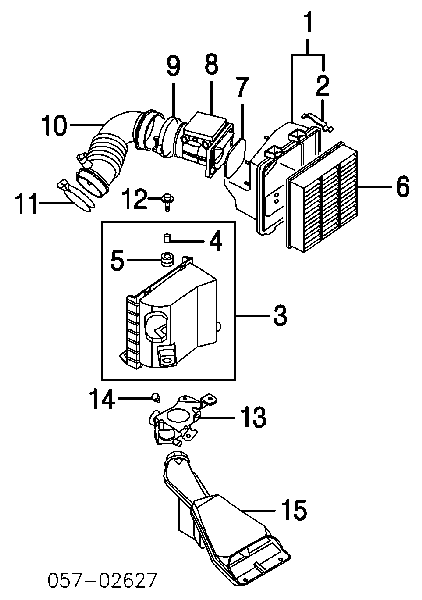 Caixa de filtro de ar, parte superior para Mitsubishi Lancer (CSA)