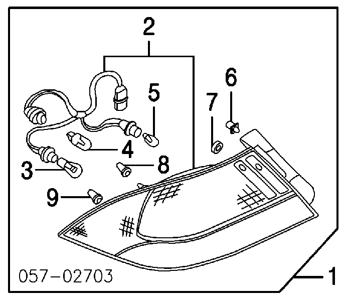 MR972593 Mitsubishi Задний левый стоп