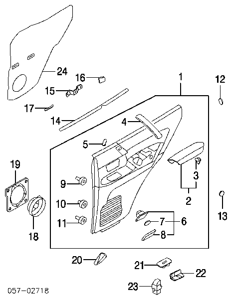 Cápsula (prendedor) de fixação de revestimento da porta MR402275 Mitsubishi