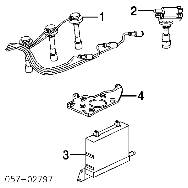 Высоковольтные провода MN153270 Mitsubishi