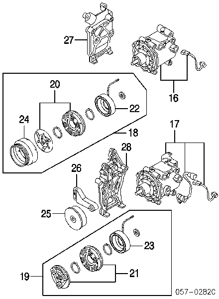 Polia do compressor de aparelho de ar condicionado para Mitsubishi Lancer (CSA)