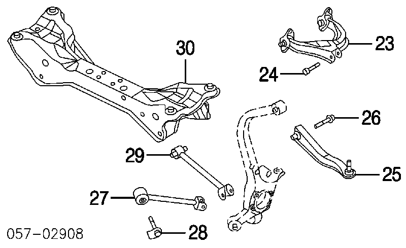 Parafuso de fixação de braço oscilante de inclinação traseiro, interno MB911314 Mitsubishi