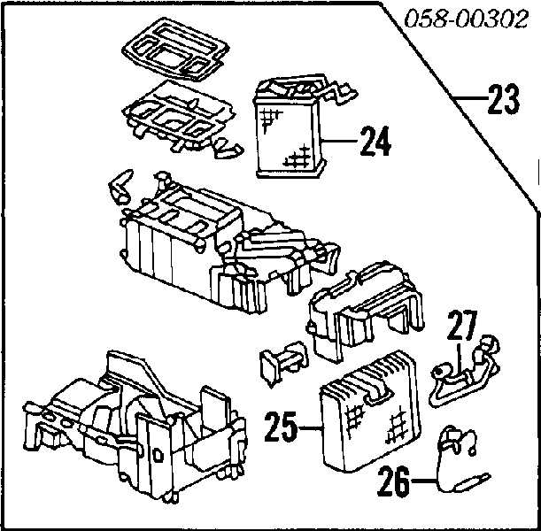 Радиатор печки (отопителя) на Honda Legend II 