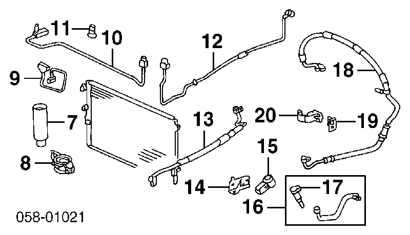 80440SP0J11 Honda sensor de pressão absoluta de aparelho de ar condicionado