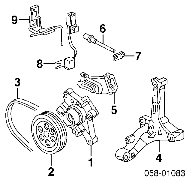  Насос ГУР Honda Legend 3