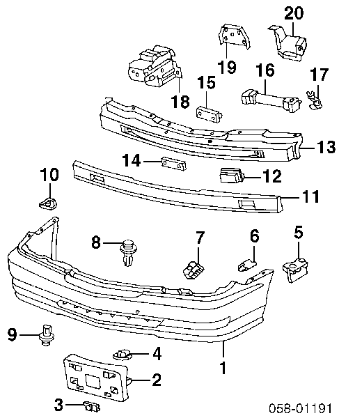 R30043A General Motors cápsula (prendedor de fixação do pára-choque traseiro)