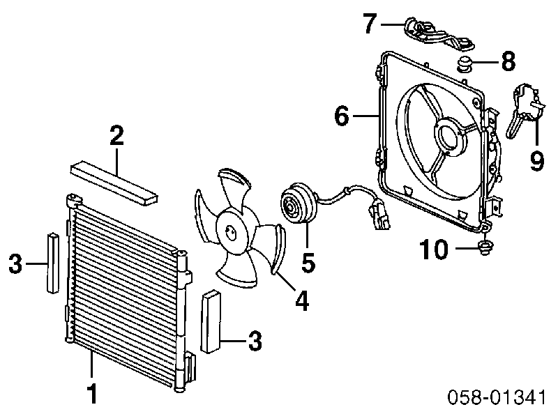 80110S01A01 Honda radiador de aparelho de ar condicionado