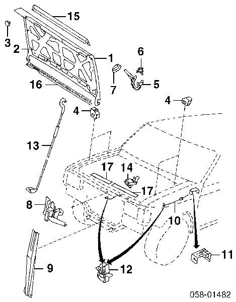 8971913290 Honda capota