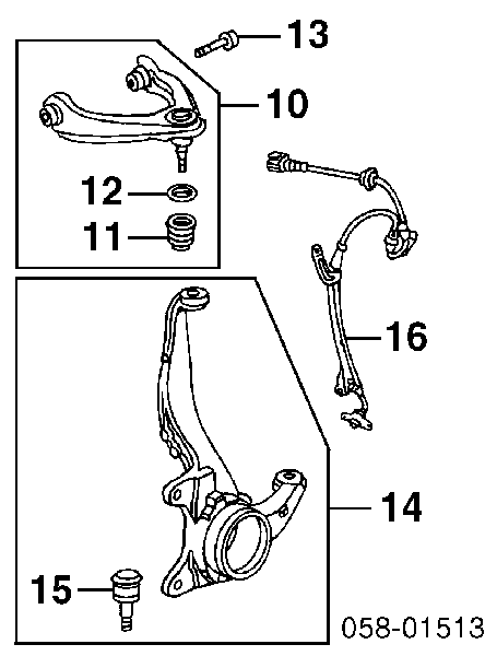 51450S01013 Honda braço oscilante superior direito de suspensão dianteira