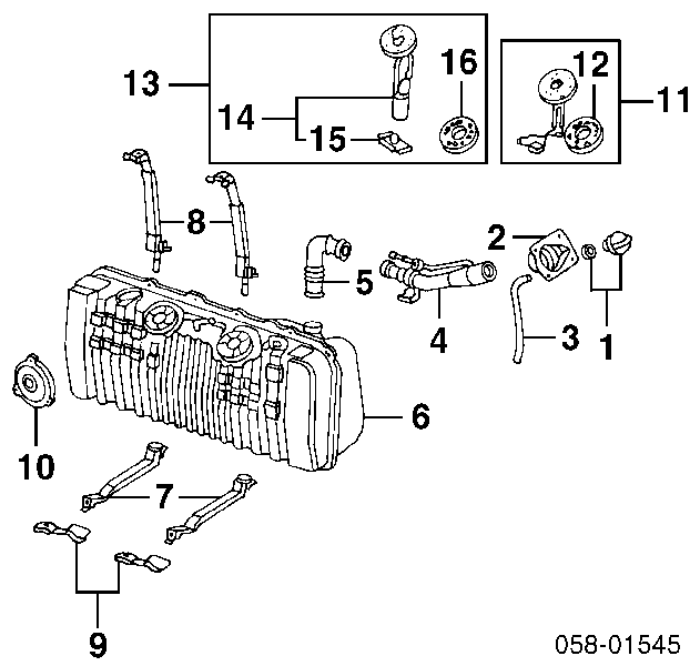 17040SL0A31 Honda elemento de turbina da bomba de combustível