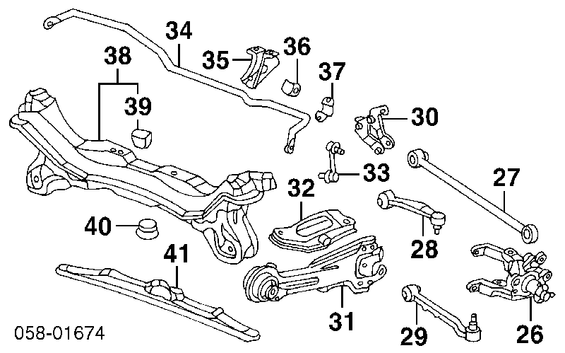 Montante de estabilizador traseiro para Honda Legend (KA9)