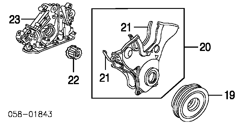 Polia de cambota para Honda Accord (CG)