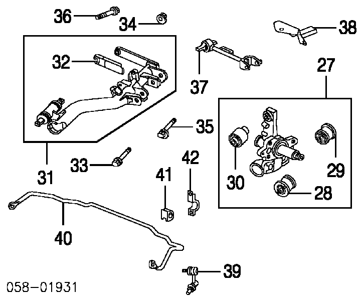 52390S5AA11 Honda braço oscilante superior esquerdo/direito de suspensão traseira