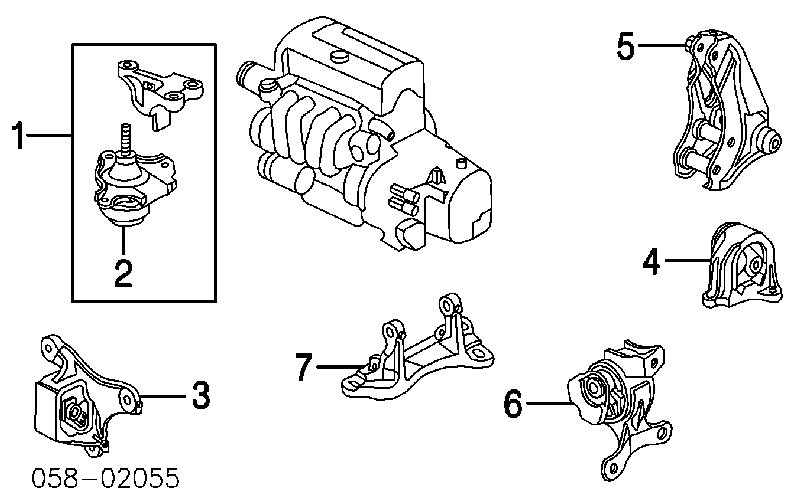 57144 Metalcaucho coxim (suporte traseiro de motor)