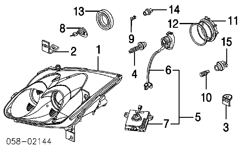 1.21595 Diesel Technic lâmpada de xénon