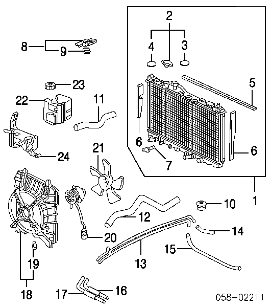 Вентилятор (крыльчатка) радиатора охлаждения на Honda Legend II 