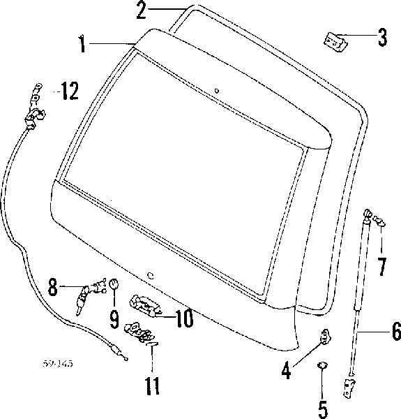 Amortecedor de tampa de porta-malas (de 3ª/5ª porta traseira) para Suzuki Swift (EA)