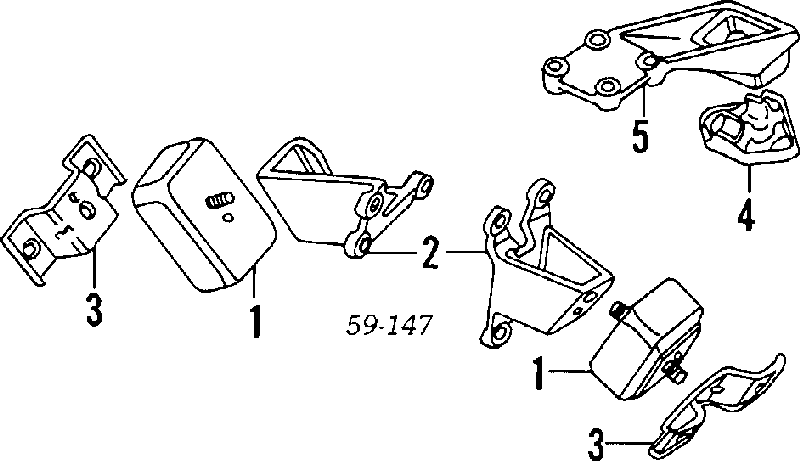 514618 GSP coxim (suporte traseiro de motor)