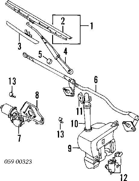 Bomba de motor de fluido para lavador de vidro dianteiro para Suzuki Ignis (FH)