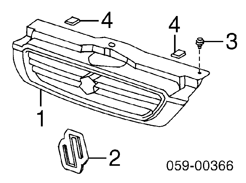Grelha do radiador para Suzuki Baleno (EG)