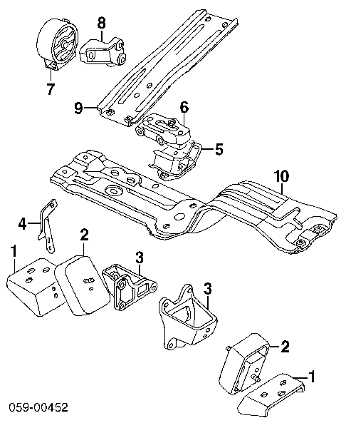 Coxim (suporte) traseiro de motor para Suzuki Vitara (ETJA)