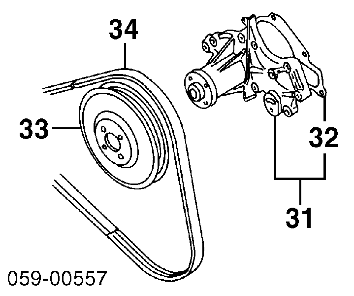 17400-61820-000 Suzuki bomba de água (bomba de esfriamento)