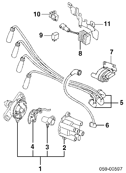 Slider (rotor) de distribuidor de ignição, distribuidor 2215703P02 Nissan