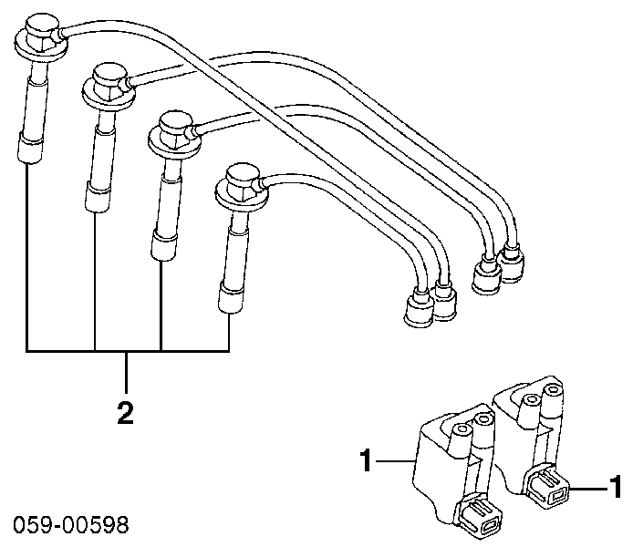 33705-51G20 Suzuki fios de alta voltagem, kit