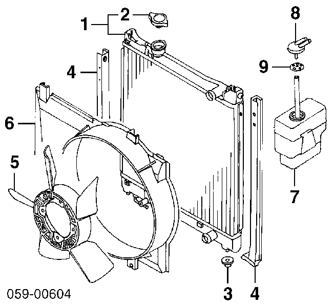 Ventilador (roda de aletas) do radiador de esfriamento para Suzuki Grand Vitara (FT, GT)