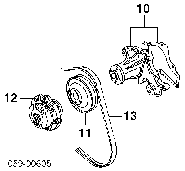 1712057B01000 Suzuki acoplamento viscoso de ventilador de esfriamento