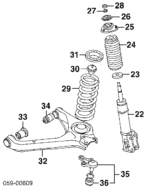 45200-60830 Suzuki braço oscilante inferior direito de suspensão dianteira