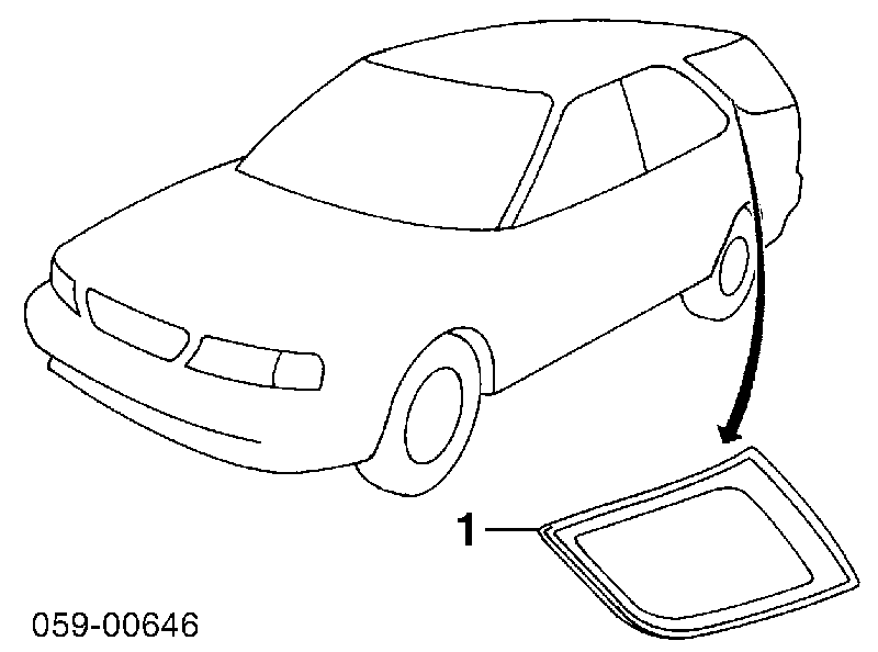 Vidro de carroçaria (da seção de bagagem) esquerdo para Suzuki Baleno (EG)