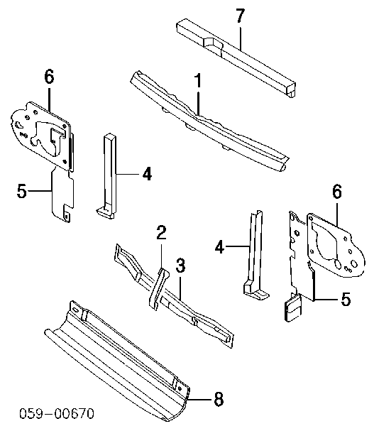 Suporte do radiador vertical (painel de montagem de fixação das luzes) para Suzuki Vitara (ETJA)