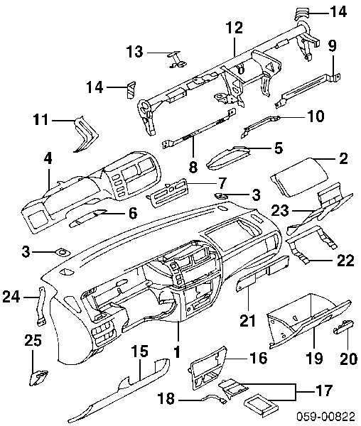 Trinco de fecho da caixa para luvas para Suzuki Jimny (FJ)
