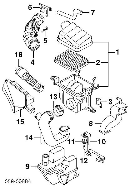 1378075F00 Suzuki filtro de ar