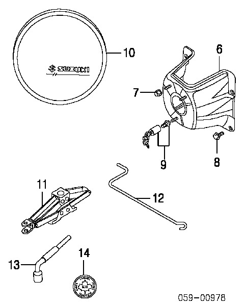 8396165D00 Suzuki consola da roda de recambio