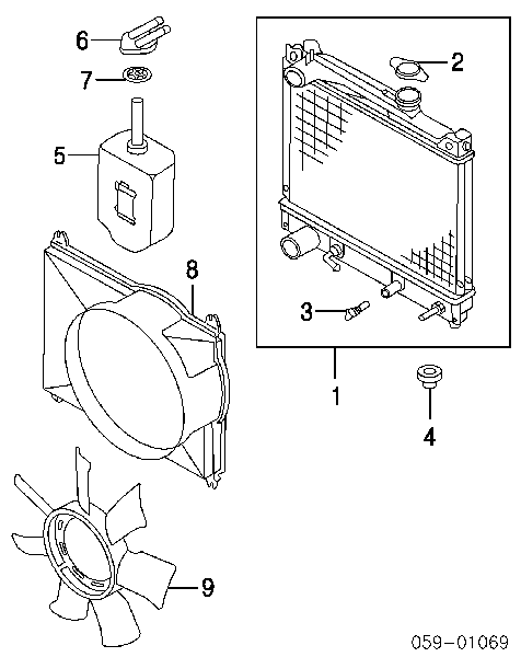 Ventilador (roda de aletas) do radiador de esfriamento para Suzuki Grand Vitara 