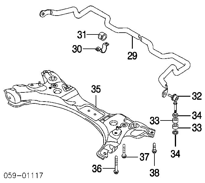 4231154G00 Suzuki Стабилизатор передней устойчивости