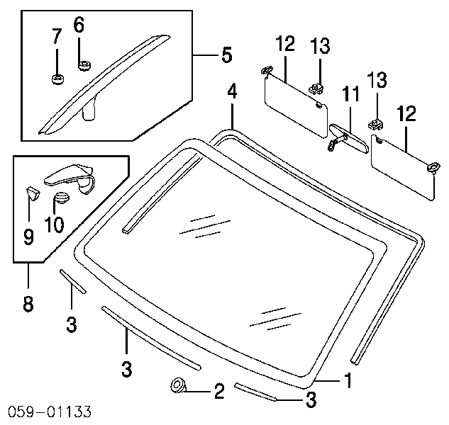 8450054820 Suzuki pára-brisas