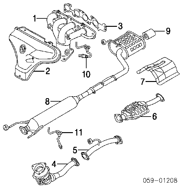 1422054G11 Suzuki Штаны глушителя передние