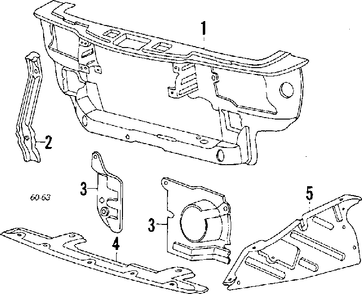 6410033312 Hyundai/Kia suporte do radiador montado (painel de montagem de fixação das luzes)