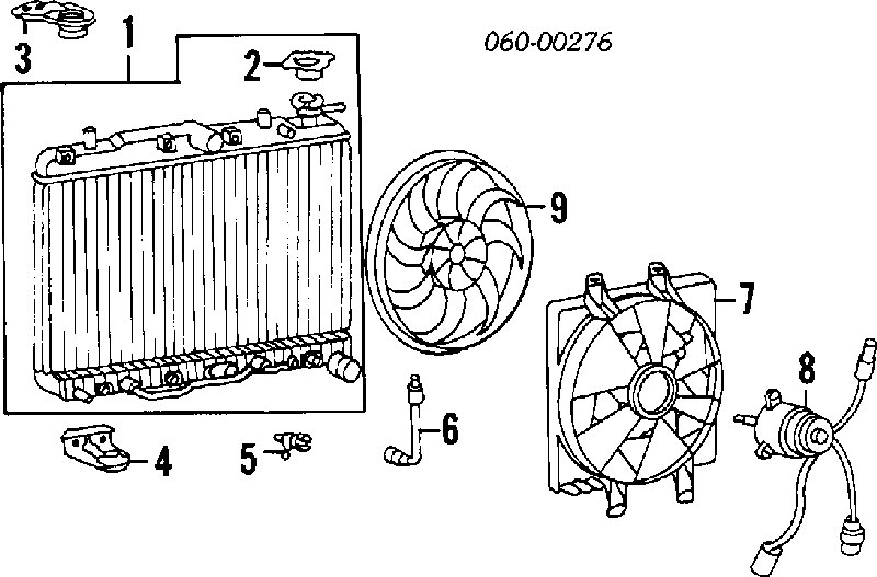 Sensor de temperatura do fluido de esfriamento (de ativação de ventilador do radiador) para Hyundai Lantra 